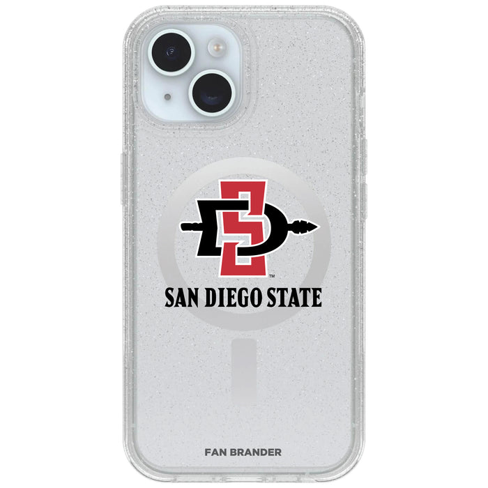 Clear OtterBox Phone case with San Diego State Aztecs Logos