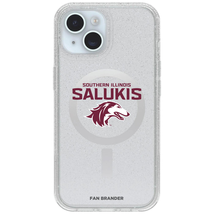 Clear OtterBox Phone case with Southern Illinois Salukis Logos