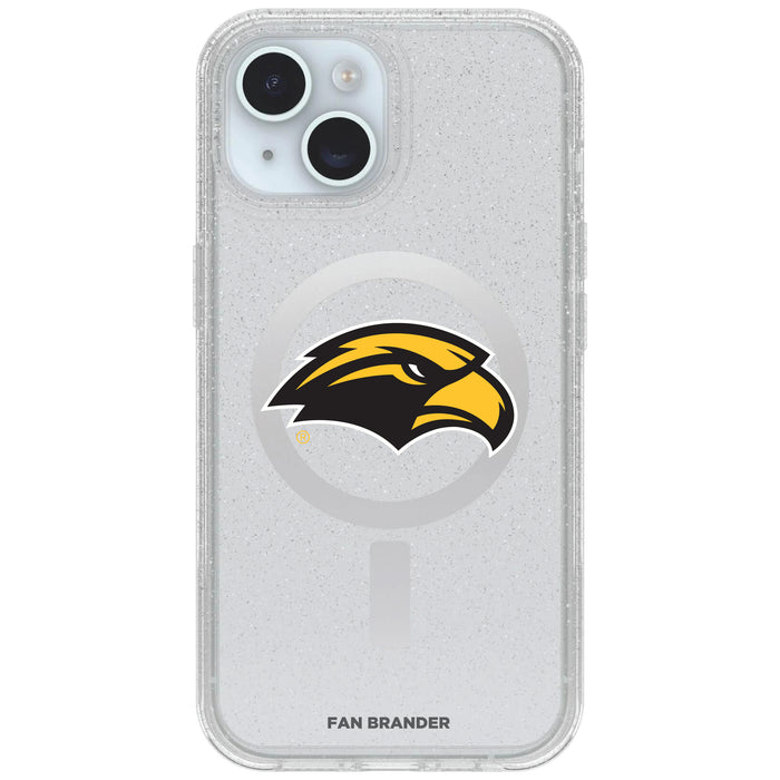Clear OtterBox Phone case with Southern Mississippi Golden Eagles Logos