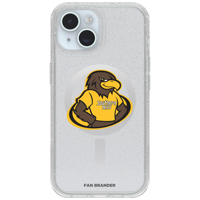 Clear OtterBox Phone case with Southern Mississippi Golden Eagles Logos