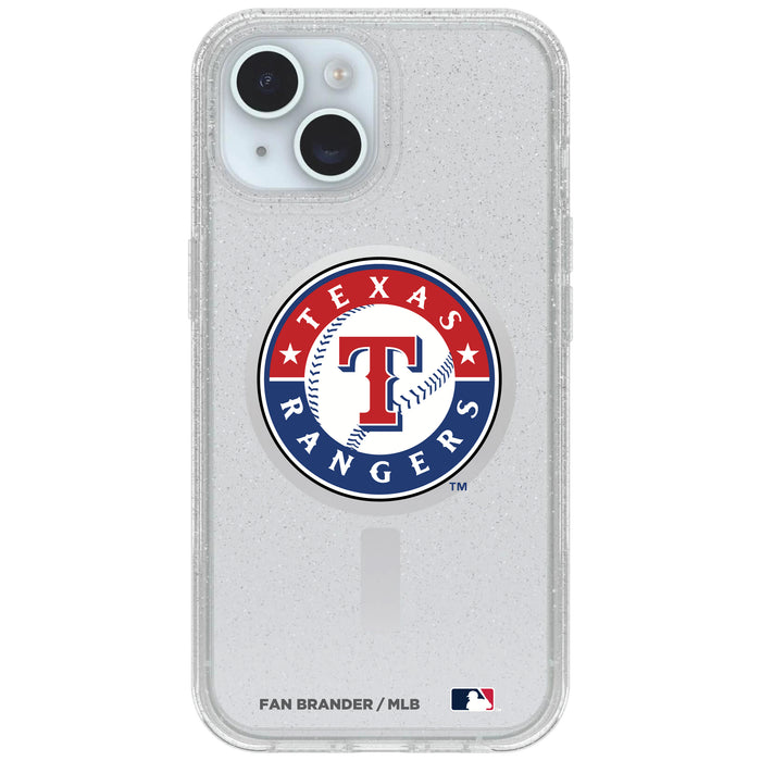 Clear OtterBox Phone case with Texas Rangers Logos