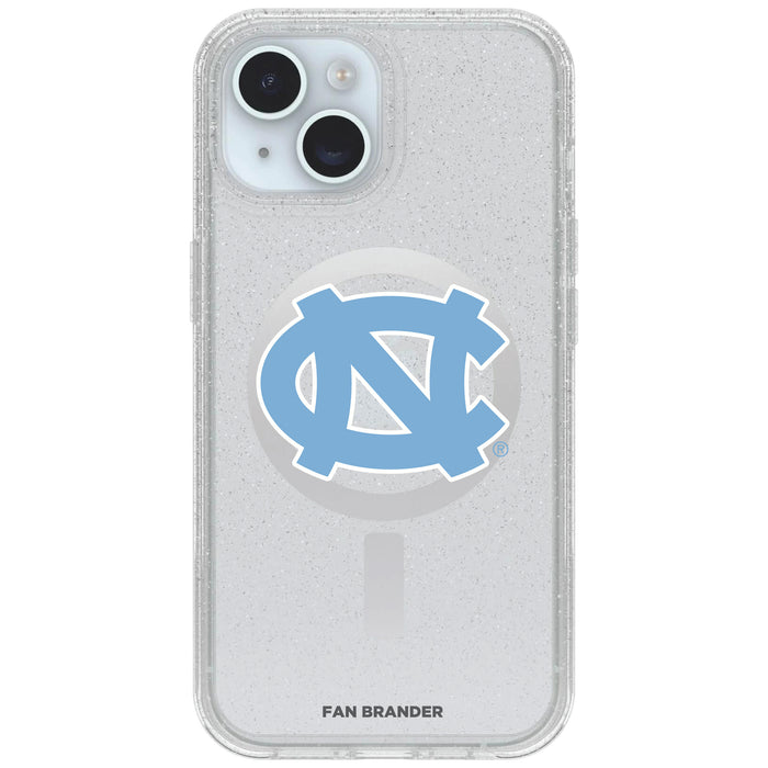 Clear OtterBox Phone case with UNC Tar Heels Logos