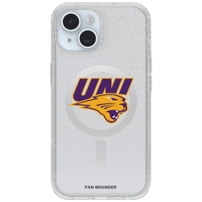 Clear OtterBox Phone case with Northern Iowa Panthers Logos