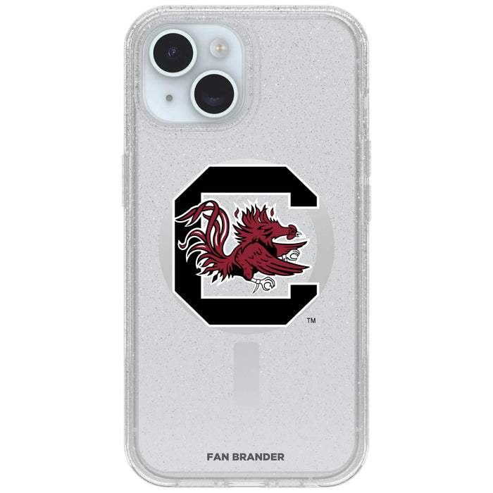 Clear OtterBox Phone case with South Carolina Gamecocks Logos