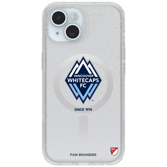 Clear OtterBox Phone case with Vancouver Whitecaps FC Logos