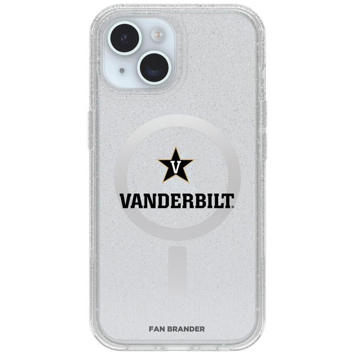 Clear OtterBox Phone case with Vanderbilt Commodores Logos