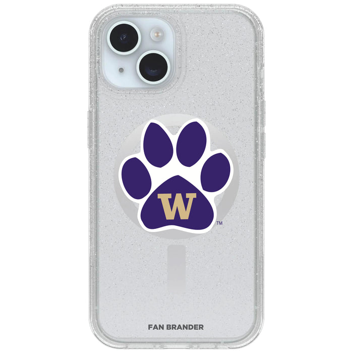 Clear OtterBox Phone case with Washington Huskies Logos