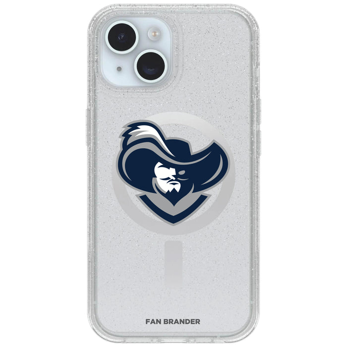 Clear OtterBox Phone case with Xavier Musketeers Logos