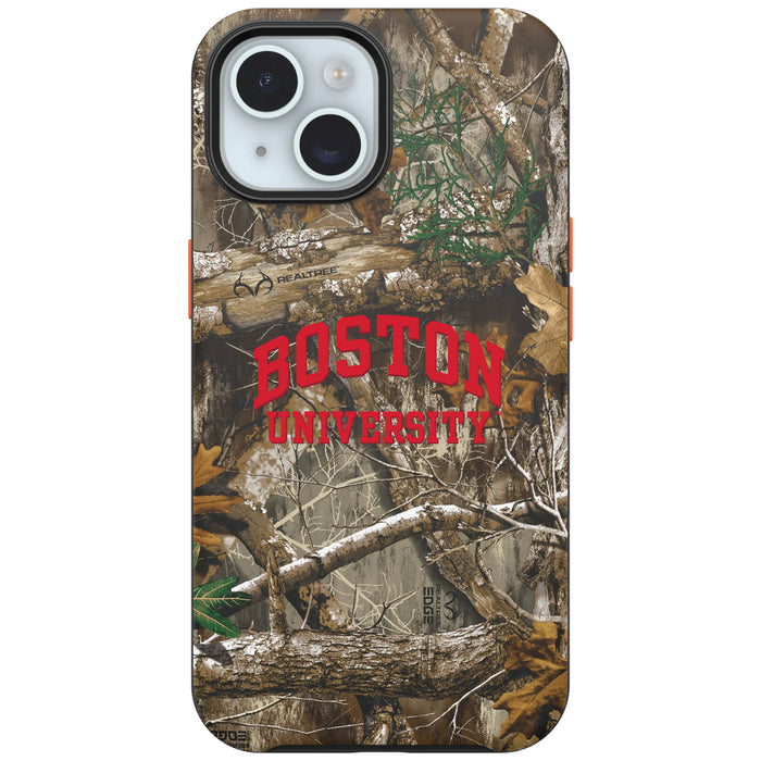 RealTree OtterBox Phone case with Boston University Primary Logo