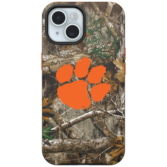 RealTree OtterBox Phone case with Clemson Tigers Primary Logo