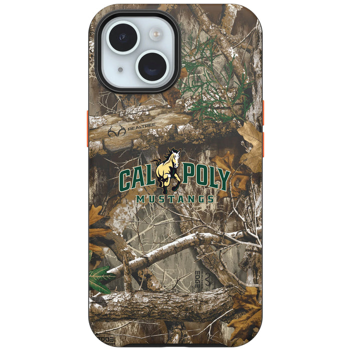 RealTree OtterBox Phone case with Cal Poly Mustangs Primary Logo