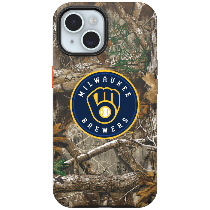 RealTree Camo OtterBox Phone case with Milwaukee Brewers Primary Logo