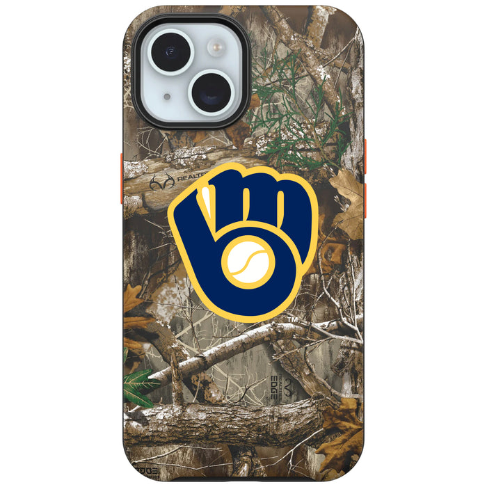 RealTree Camo OtterBox Phone case with Milwaukee Brewers Primary Logo