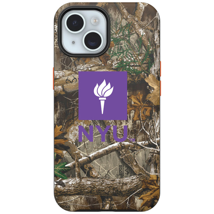 RealTree OtterBox Phone case with NYU Primary Logo