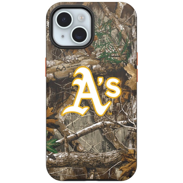 RealTree Camo OtterBox Phone case with Oakland Athletics Primary Logo