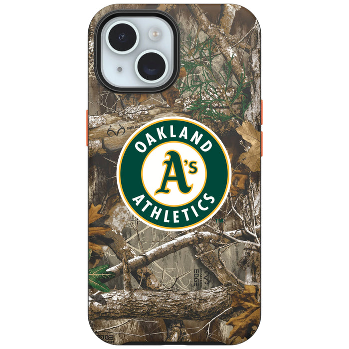 RealTree Camo OtterBox Phone case with Oakland Athletics Primary Logo