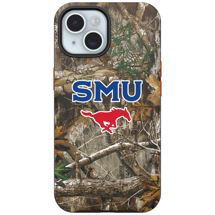 RealTree OtterBox Phone case with SMU Mustangs Primary Logo