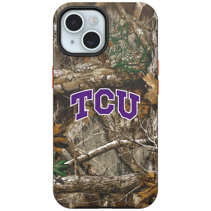 RealTree OtterBox Phone case with Texas Christian University Horned Frogs Primary Logo