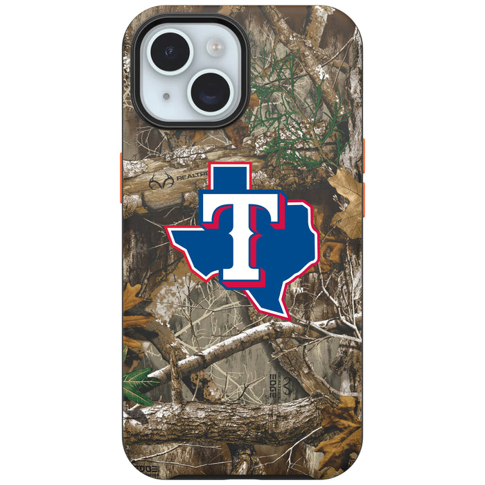 RealTree Camo OtterBox Phone case with Texas Rangers Primary Logo