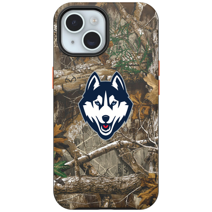 RealTree OtterBox Phone case with Uconn Huskies Primary Logo