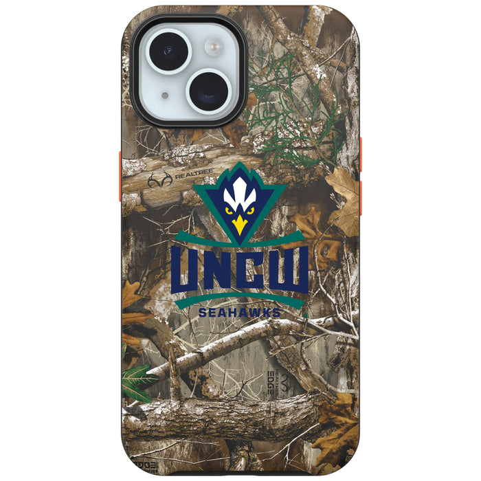 RealTree OtterBox Phone case with UNC Wilmington Seahawks Primary Logo