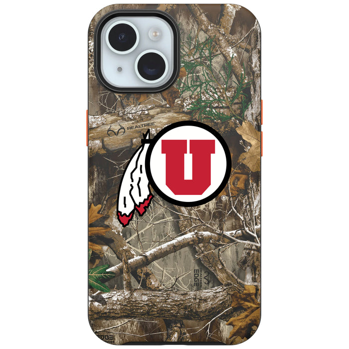 RealTree OtterBox Phone case with Utah Utes Primary Logo