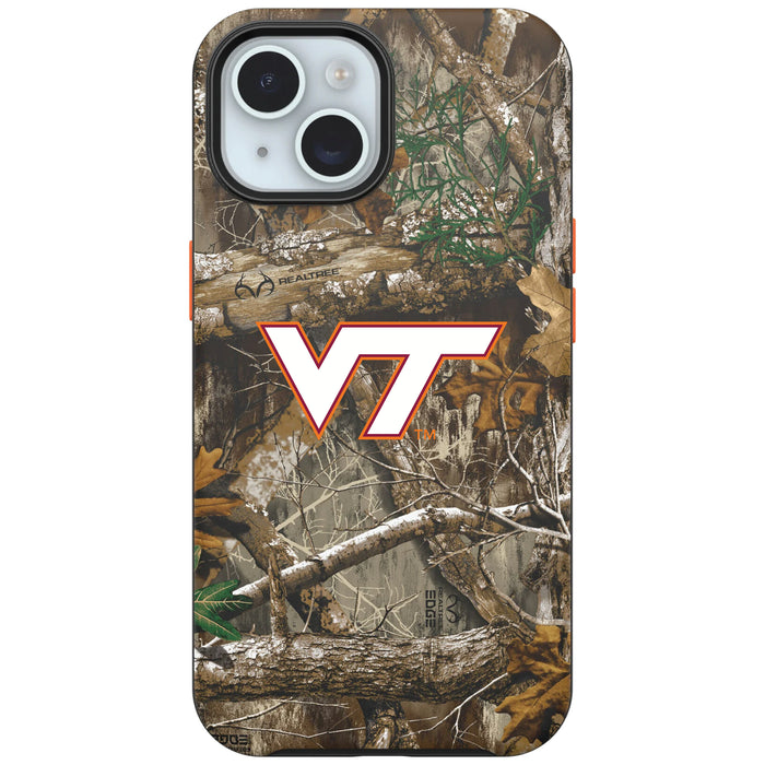 RealTree OtterBox Phone case with Virginia Tech Hokies Primary Logo