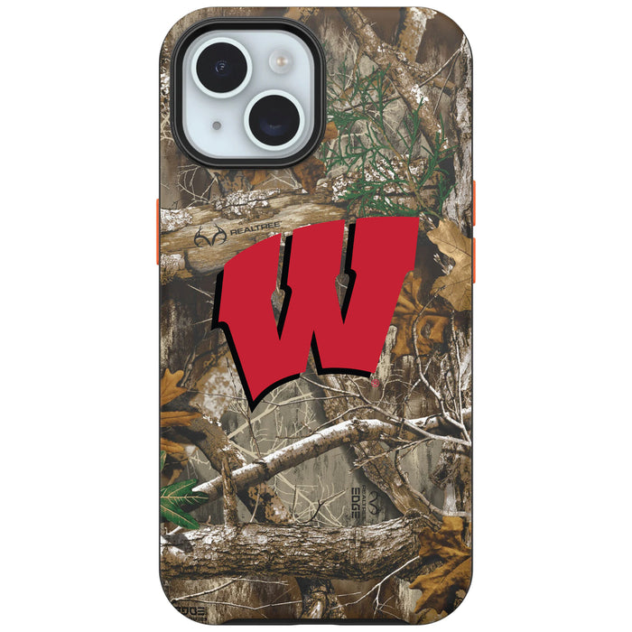 RealTree OtterBox Phone case with Wisconsin Badgers Primary Logo