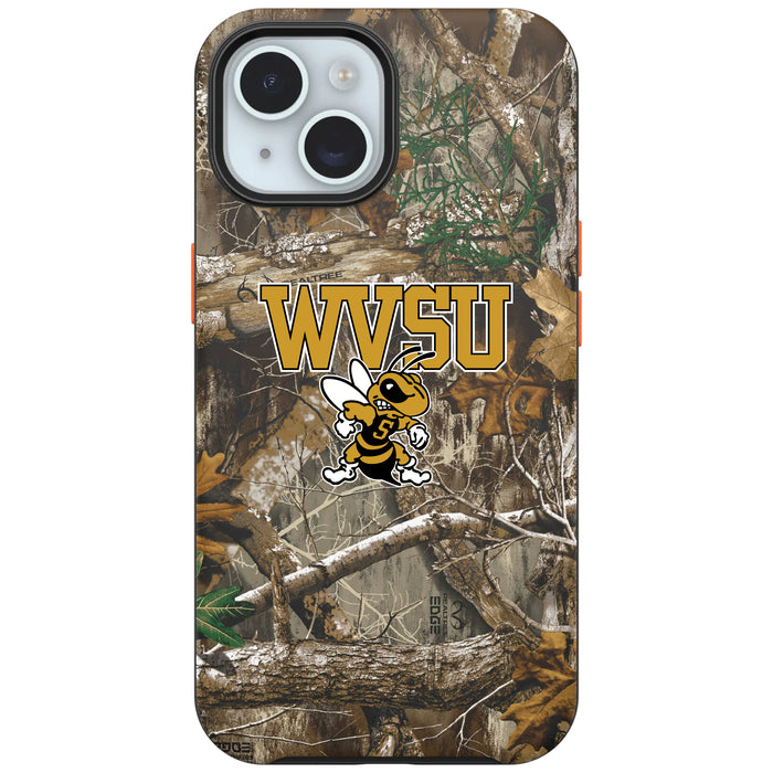 RealTree OtterBox Phone case with West Virginia State Univ Yellow Jackets Primary Logo