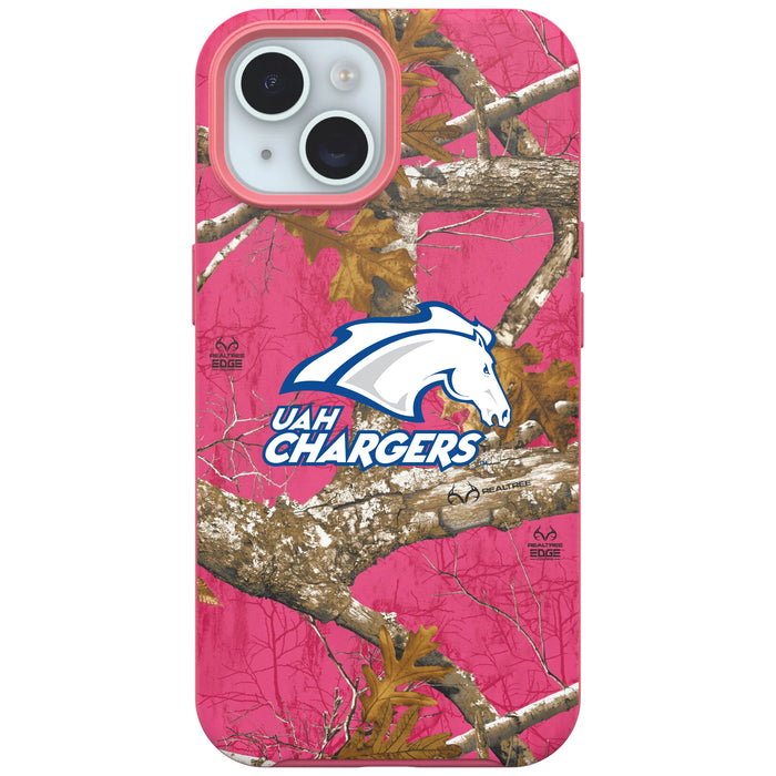 RealTree OtterBox Phone case with UAH Chargers Primary Logo