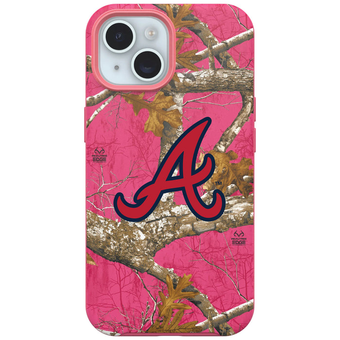 RealTree Camo OtterBox Phone case with Atlanta Braves Primary Logo