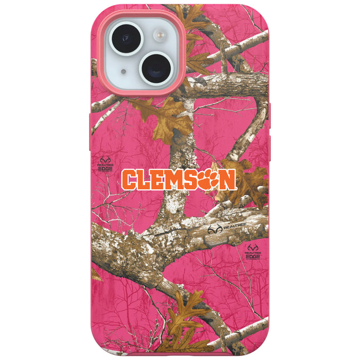 RealTree OtterBox Phone case with Clemson Tigers Primary Logo
