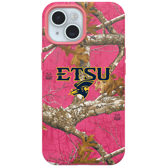 RealTree OtterBox Phone case with Eastern Tennessee State Buccaneers Primary Logo
