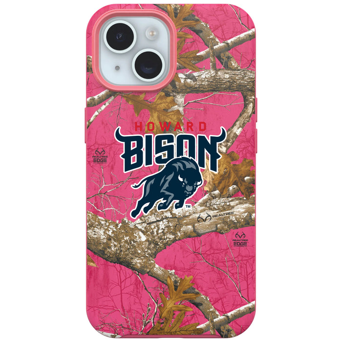 RealTree OtterBox Phone case with Howard Bison Primary Logo