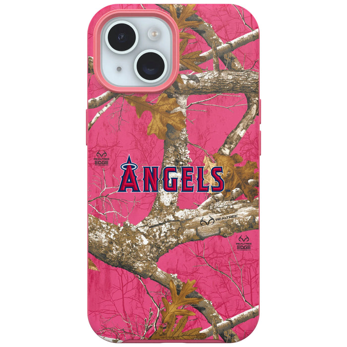 RealTree Camo OtterBox Phone case with Los Angeles Angels Primary Logo