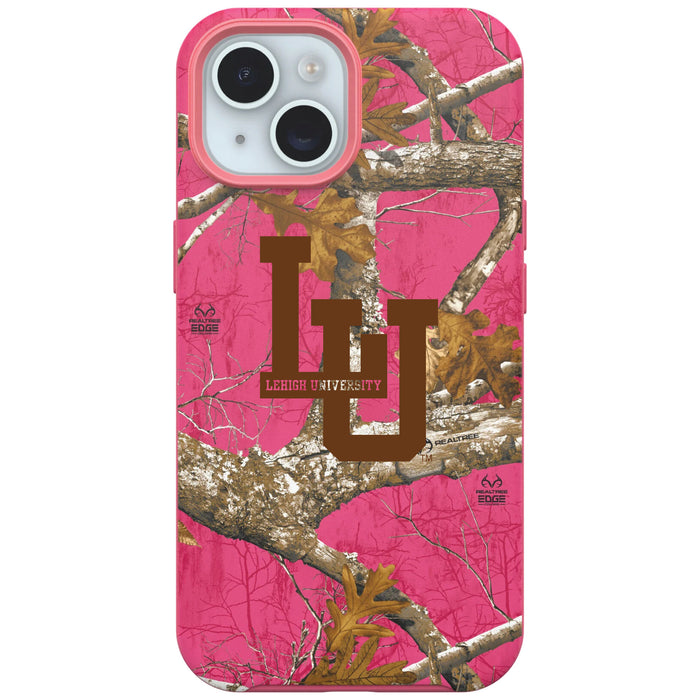 RealTree OtterBox Phone case with Lehigh Mountain Hawks Primary Logo