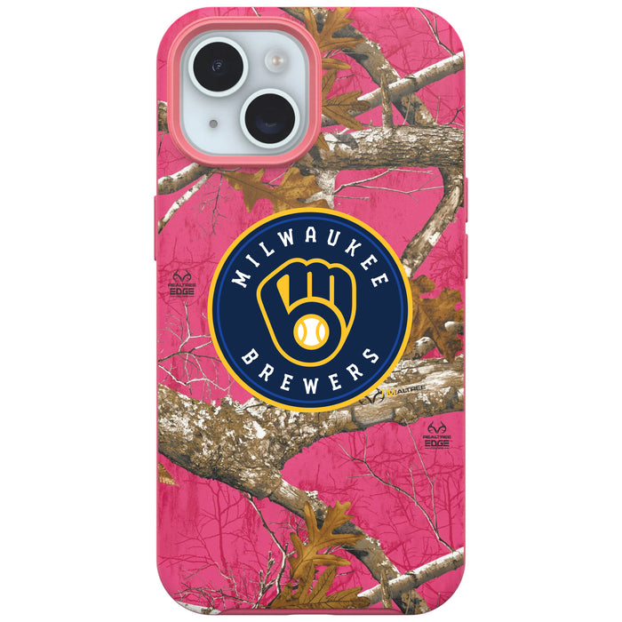 RealTree Camo OtterBox Phone case with Milwaukee Brewers Primary Logo
