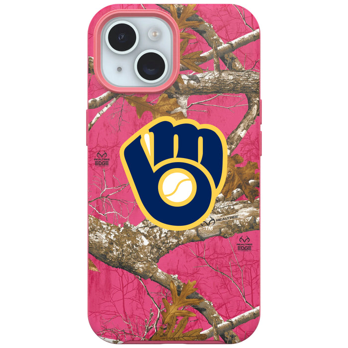 RealTree Camo OtterBox Phone case with Milwaukee Brewers Primary Logo