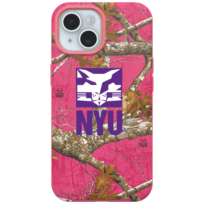 RealTree OtterBox Phone case with NYU Primary Logo