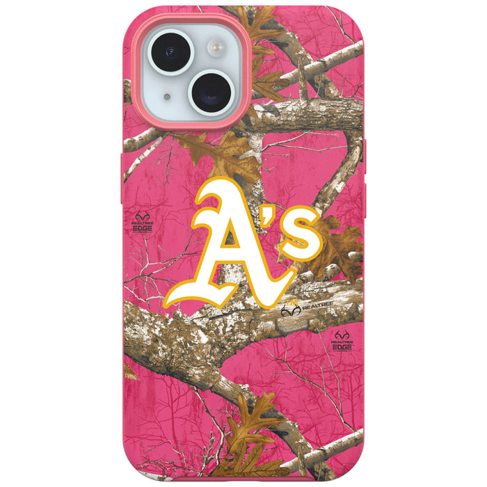 RealTree Camo OtterBox Phone case with Oakland Athletics Primary Logo