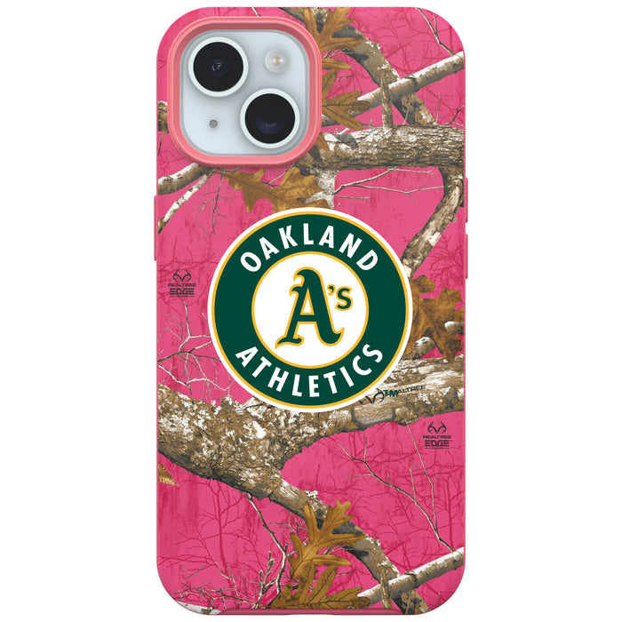 RealTree Camo OtterBox Phone case with Oakland Athletics Primary Logo