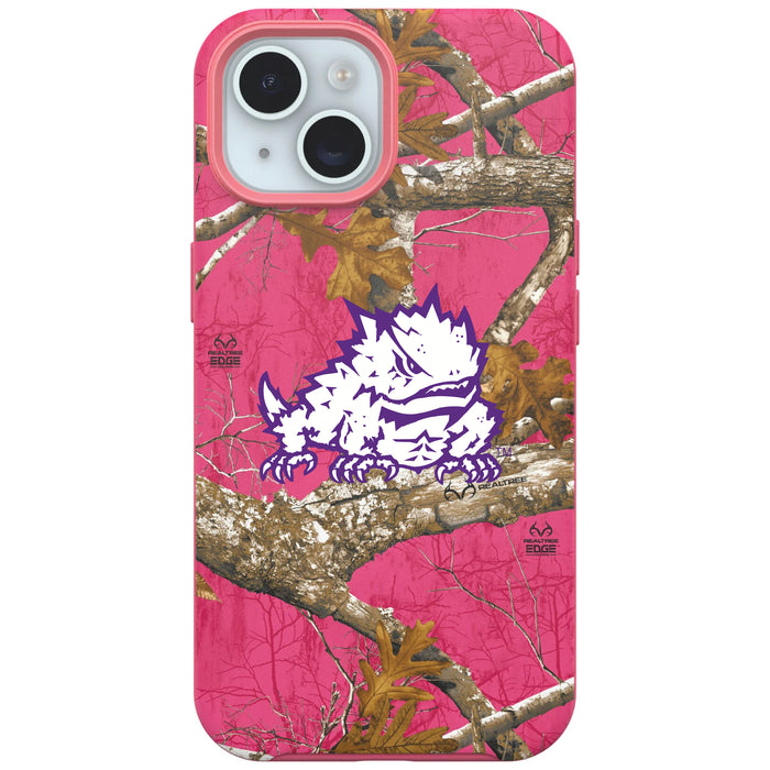 RealTree OtterBox Phone case with Texas Christian University Horned Frogs Primary Logo