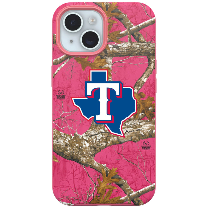 RealTree Camo OtterBox Phone case with Texas Rangers Primary Logo