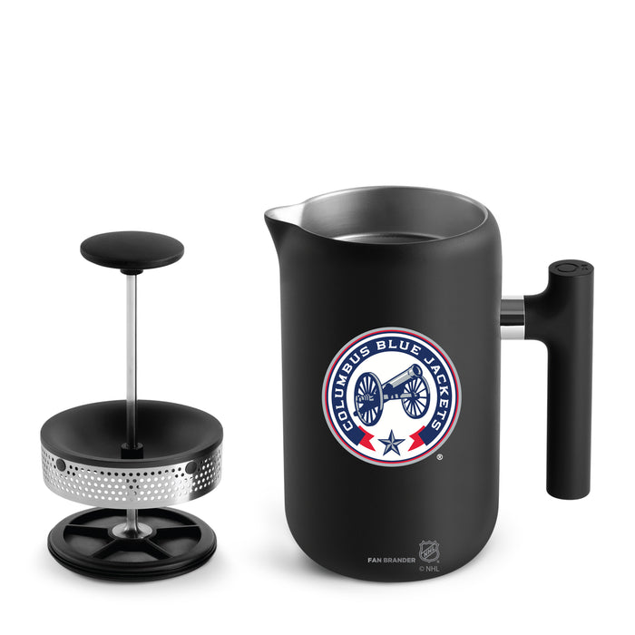 Fellow Clara French Press Columbus Blue Jackets Logos