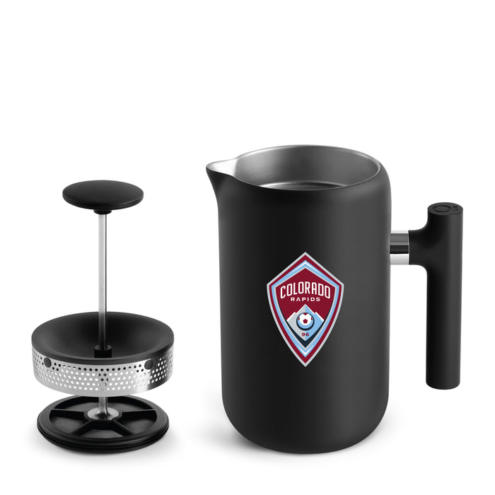 Fellow Clara French Press Colorado Rapids Logos