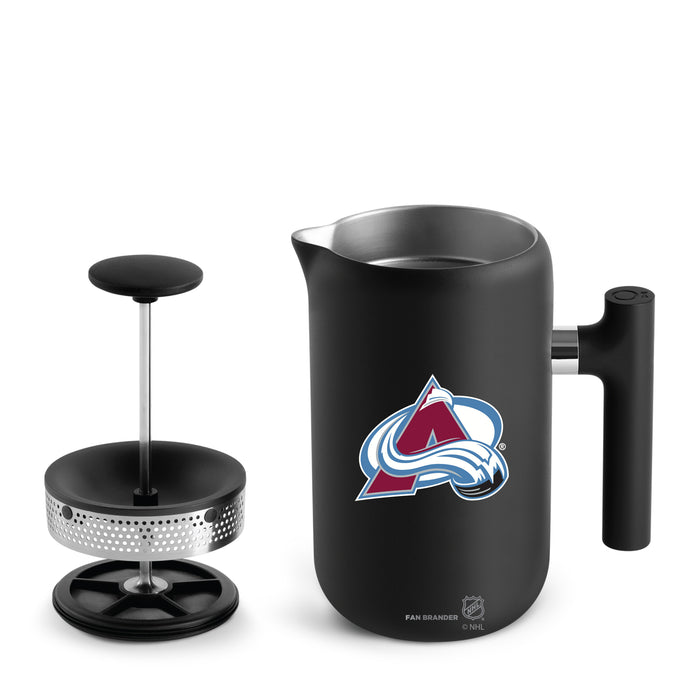 Fellow Clara French Press Colorado Avalanche Logos