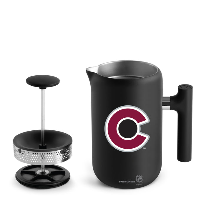 Fellow Clara French Press Colorado Avalanche Logos