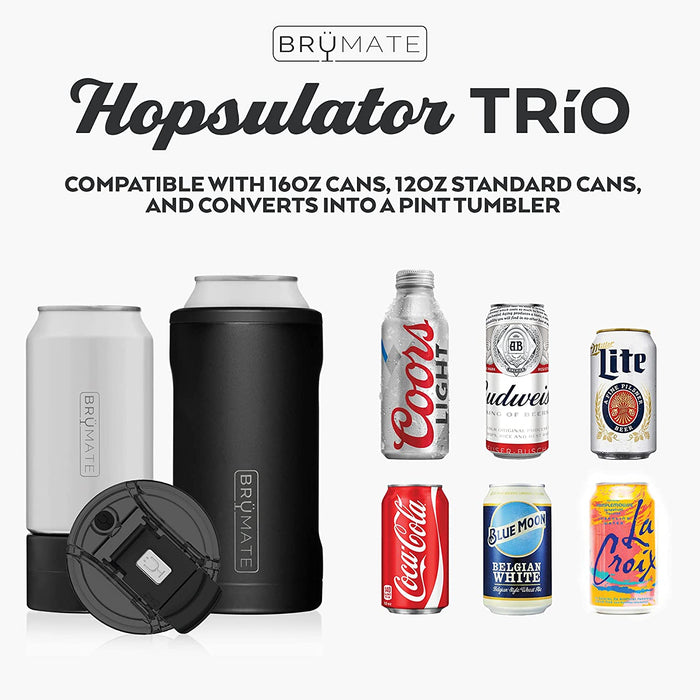 BruMate Hopsulator Trio 3-in-1 Insulated Can Cooler with Tampa Bay Lightning Secondary Logo