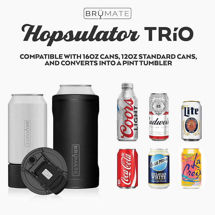 BruMate Hopsulator Trio 3-in-1 Insulated Can Cooler with Arkansas Razorbacks Secondary Logo