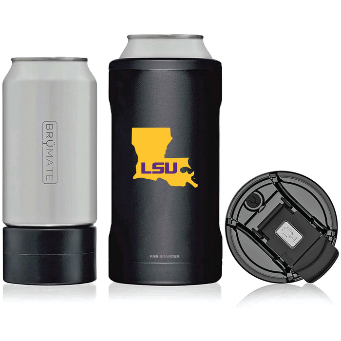 BruMate Hopsulator Trio 3-in-1 Insulated Can Cooler with LSU Tigers State Design